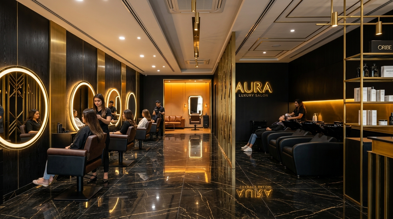Turnkey Luxury Salon Setup Interior
